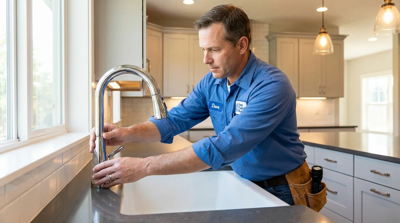 Kitchen faucet installation by Johns Plumbing LLC in Edgar
